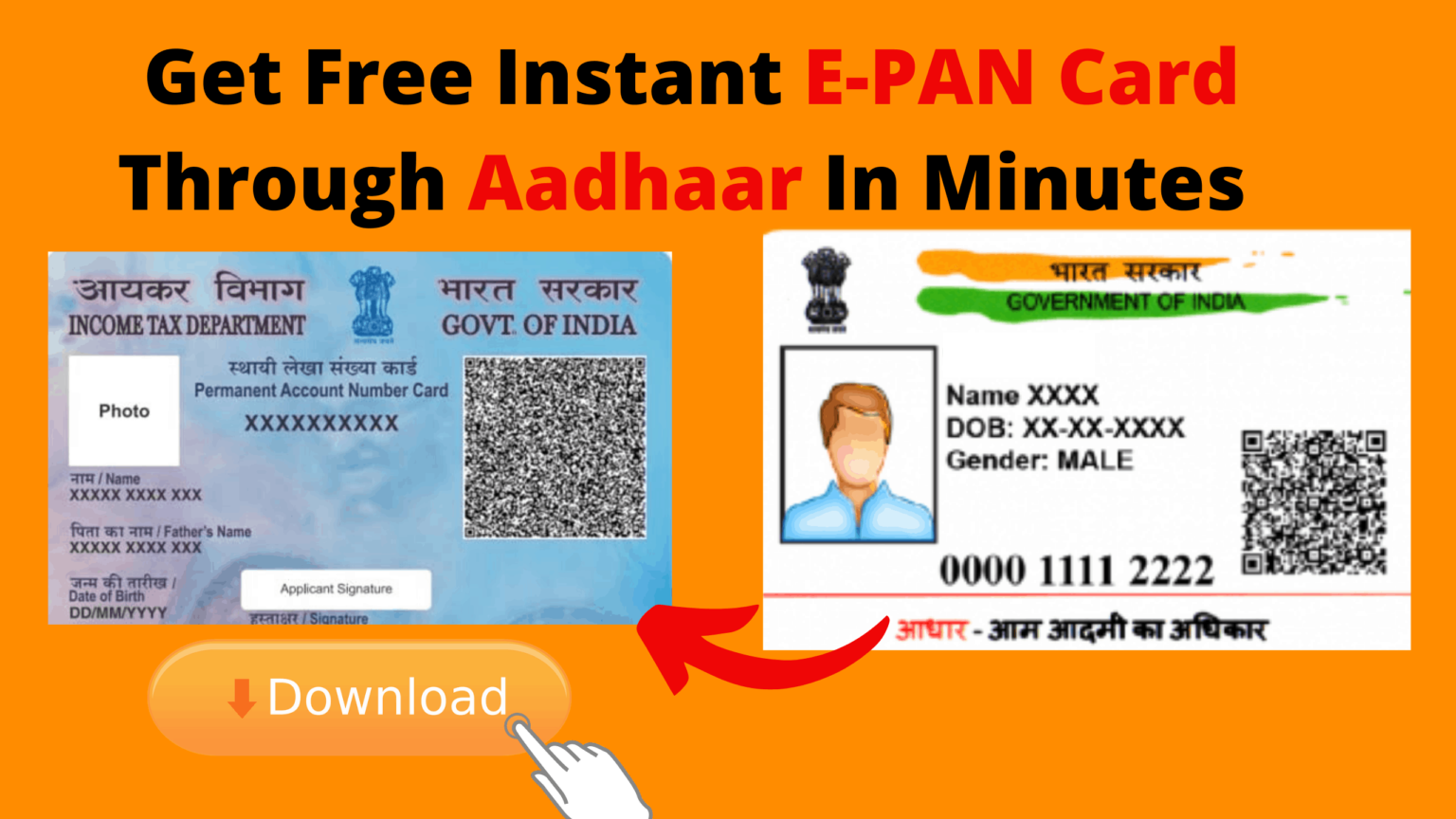 Get free instant E-PAN card through Aadhaar in 10 minutes